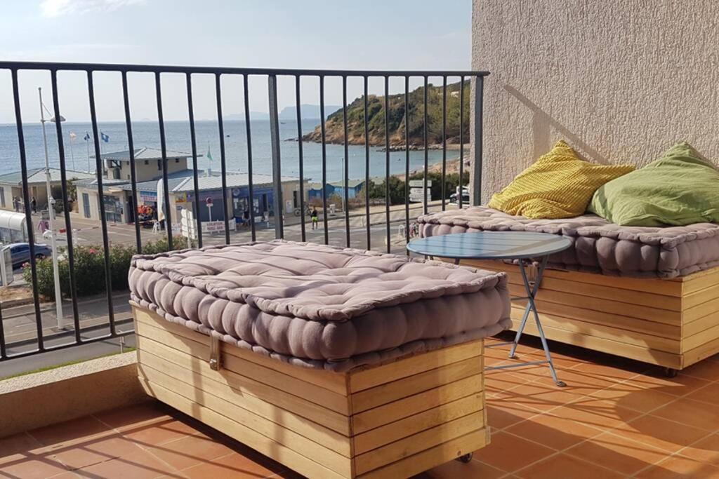 T2 Magnifique Vue Mer Panoramique Six-Fours-les-Plages Exterior foto
